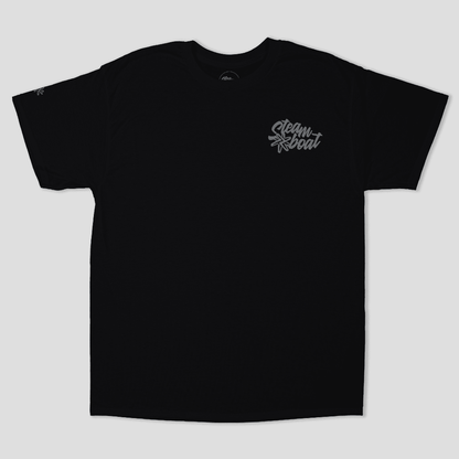 Camiseta Cuervos Nocturnos negra de algodón suave con diseño gráfico oscuro y estilo gótico alternativo.