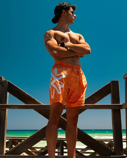 Waves Orange Swim Shorts